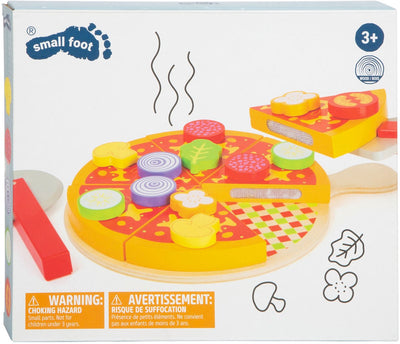 Play Snijing in legno di piccoli piedi rimane il set di pizza, 21dlg.
