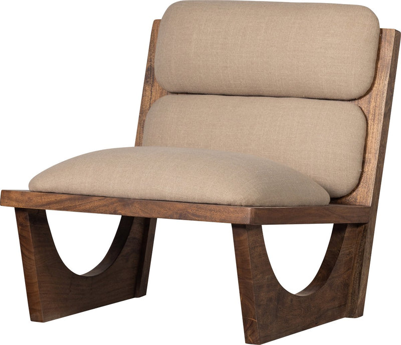 Sillón opulento Woood - madera bouclé - natural - 75x70x80