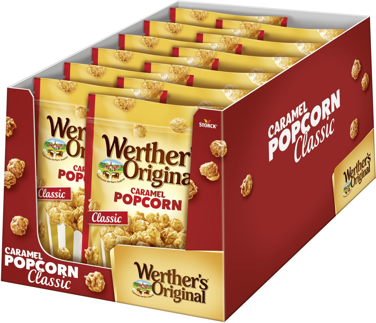 Werther's original - caramel popcorn classic - tray a 12 x 140 gram