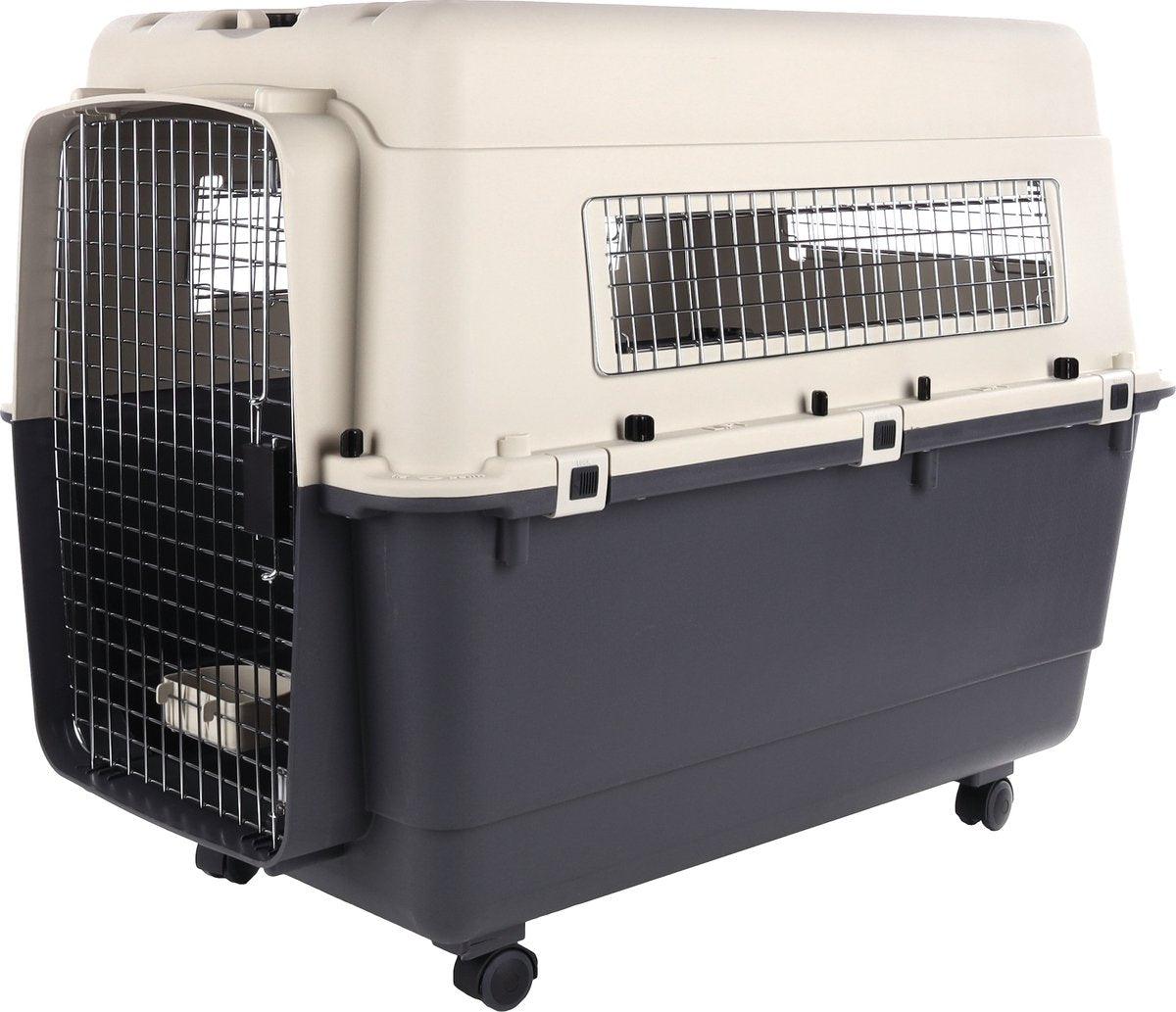 Flamingo transportbox hond xxl 100×70×75 cm – transportkooi nomad donkergrijs