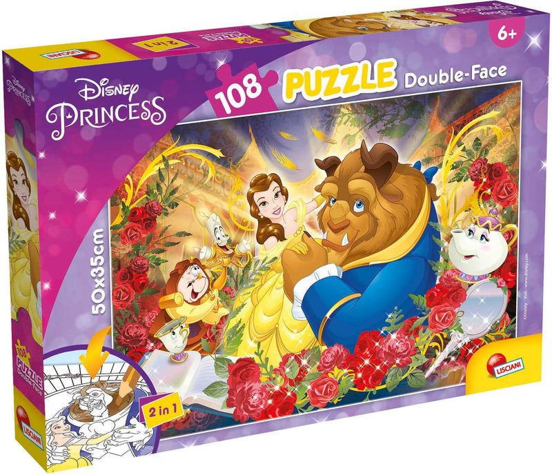 Lisciani disney puzzle df plus 108 la bella e la bestia
