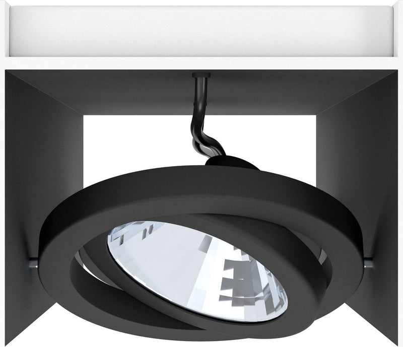 Eglo vidago - lámpara de techo LED - 1 luz - blanco negro