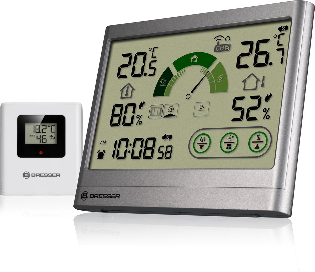 Bresser weerstation - ventair h - thermo-hygrometer - ventilatieaanbeveling