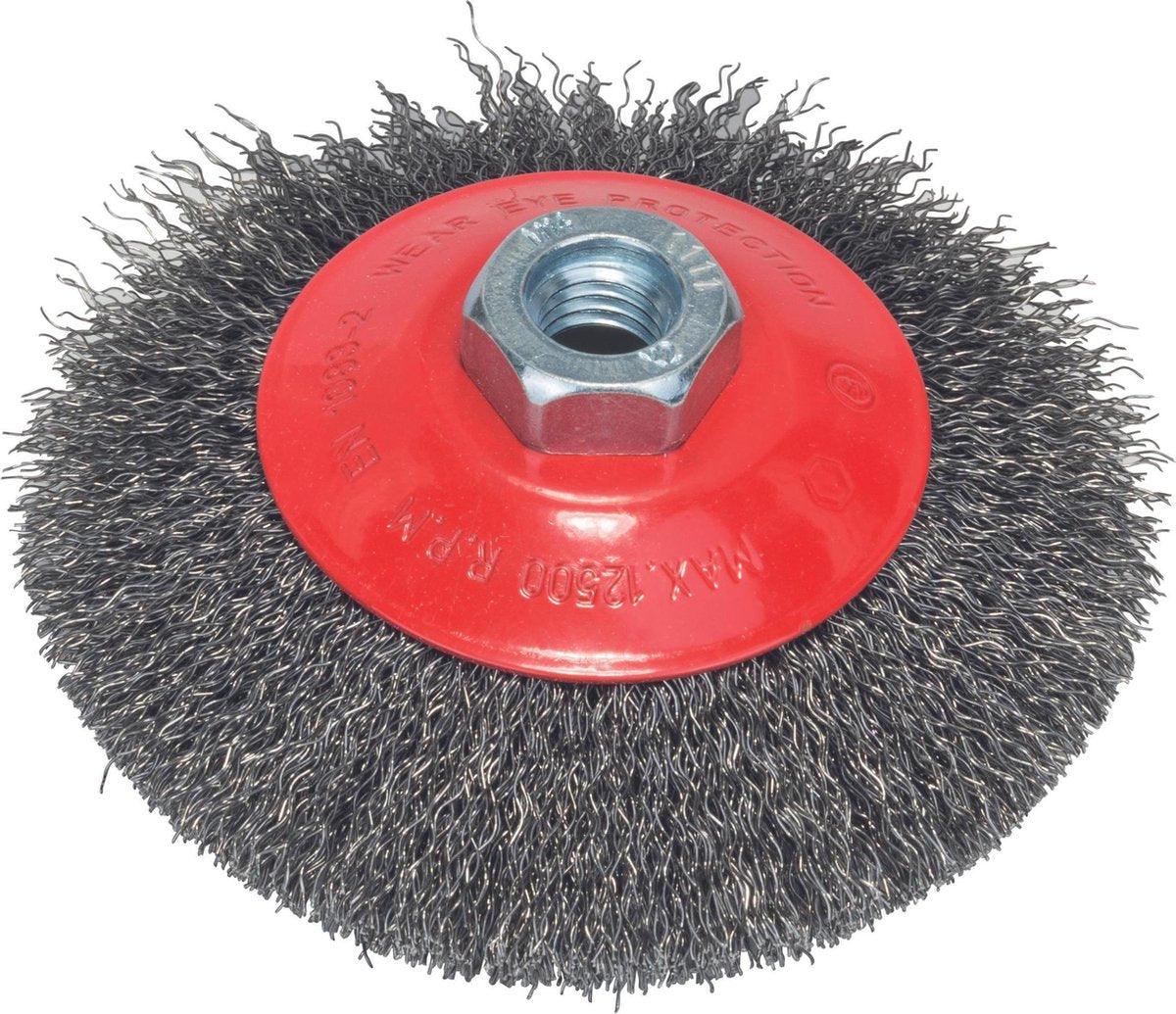 Spazzola cono Bosch m14 115 ondulata 0,35 acciaio