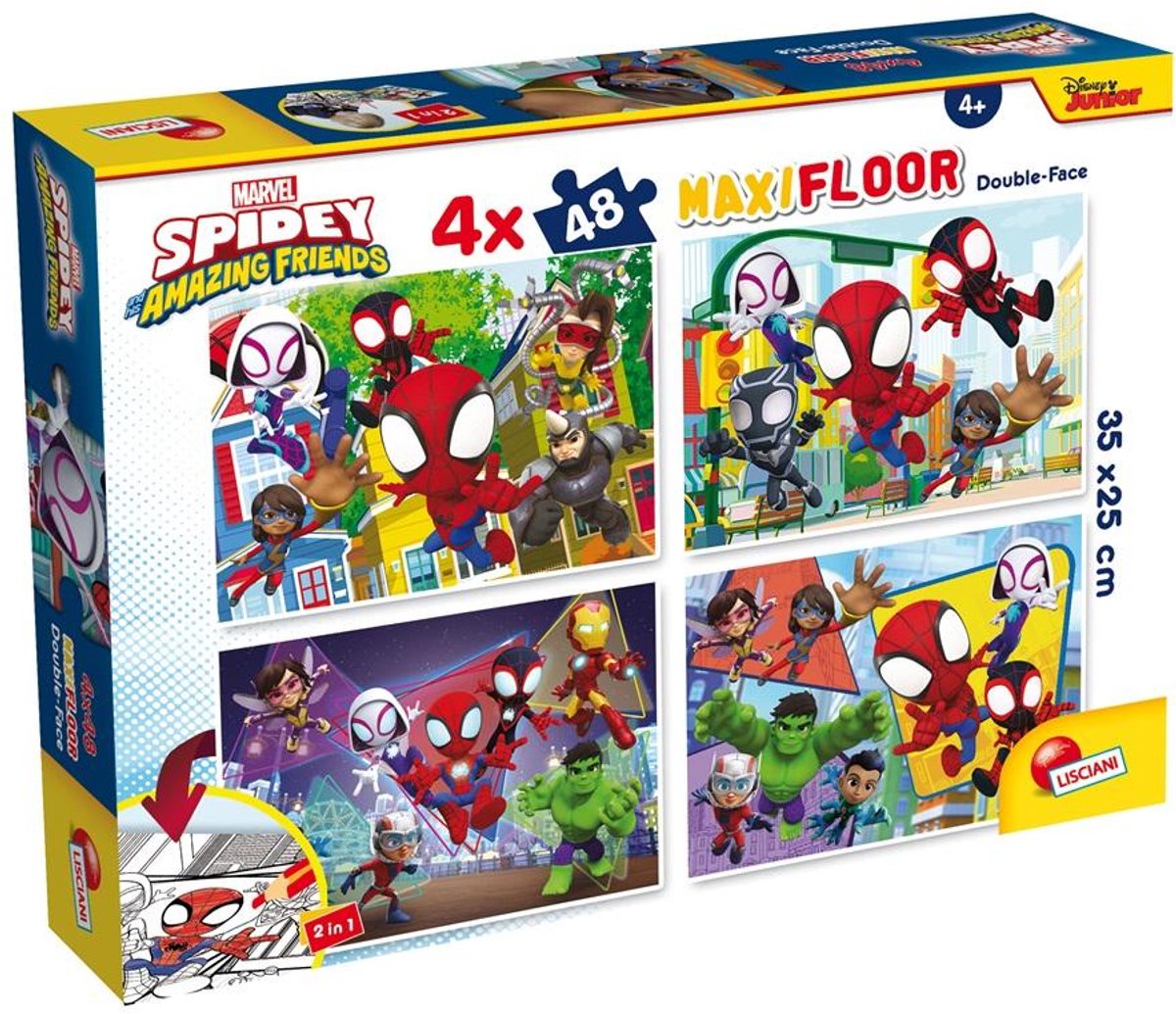 Lisciani marvel puzzle df maxi floor 4 x 48 spidey