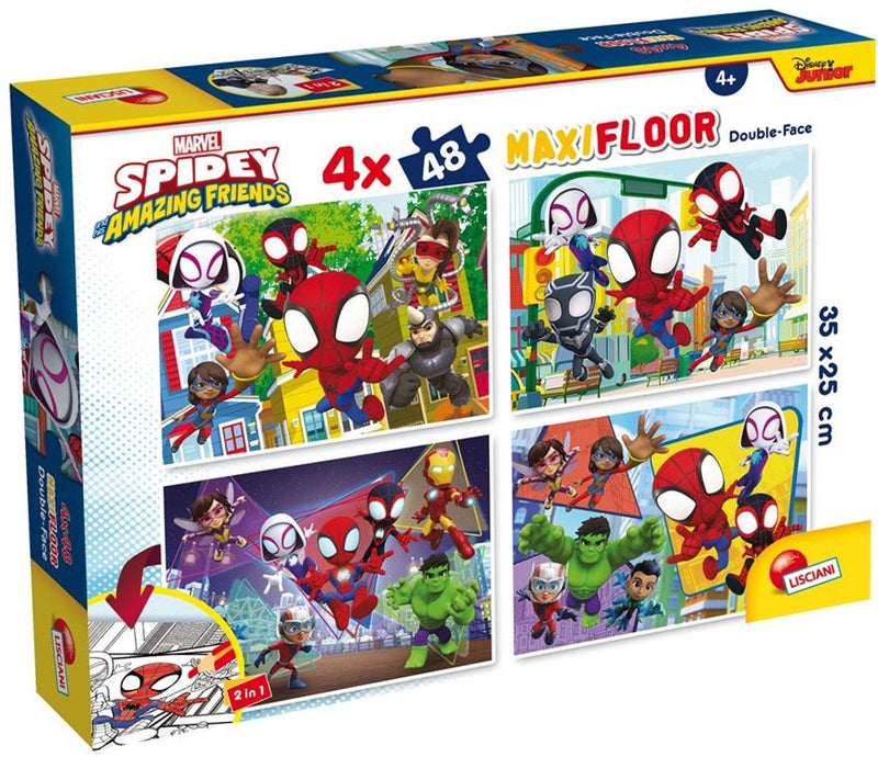 Lisciani marvel puzzle df maxi piso 4 x 48 spidey