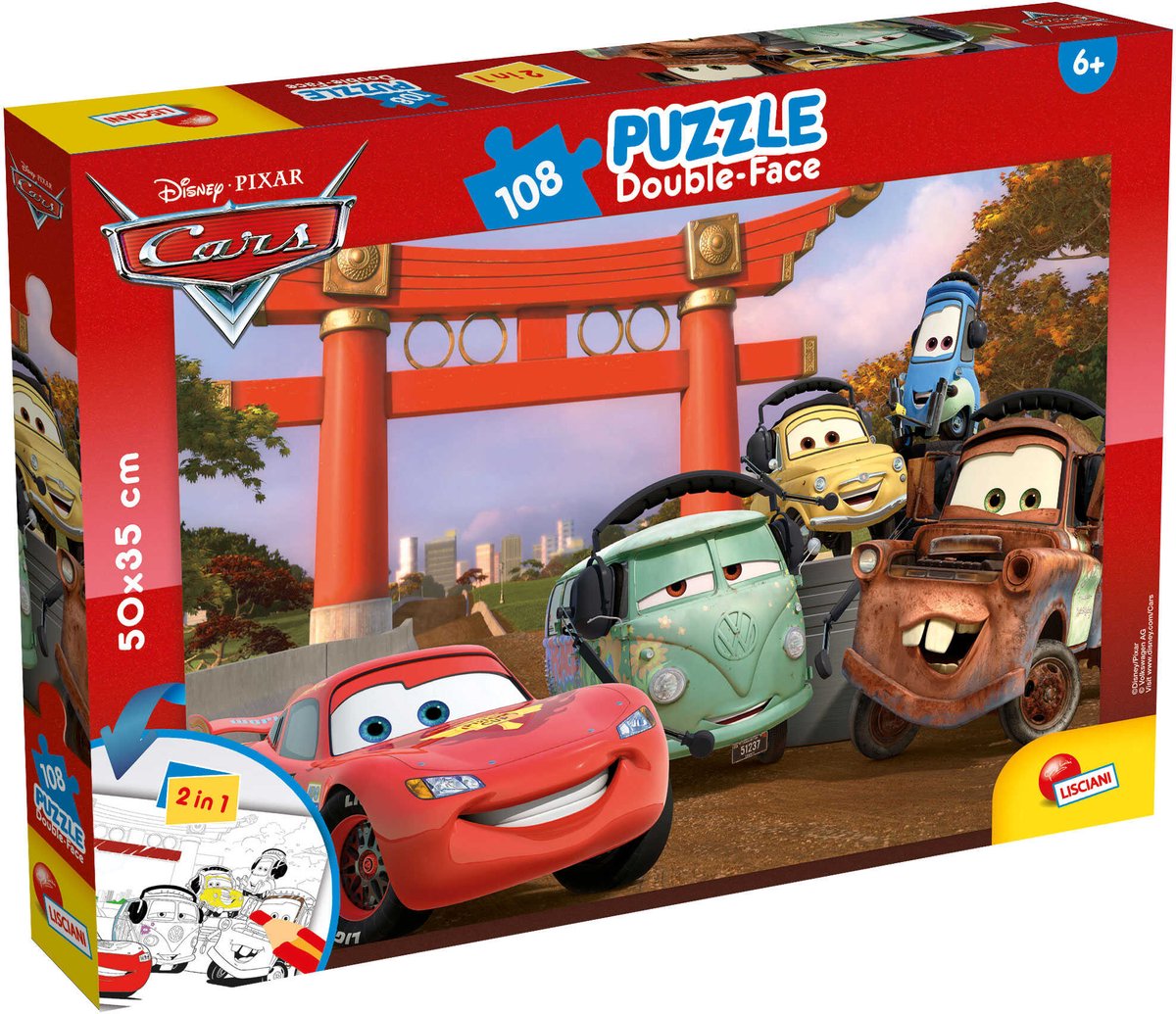 Lisciani disney rompecabezas df plus 108 coches