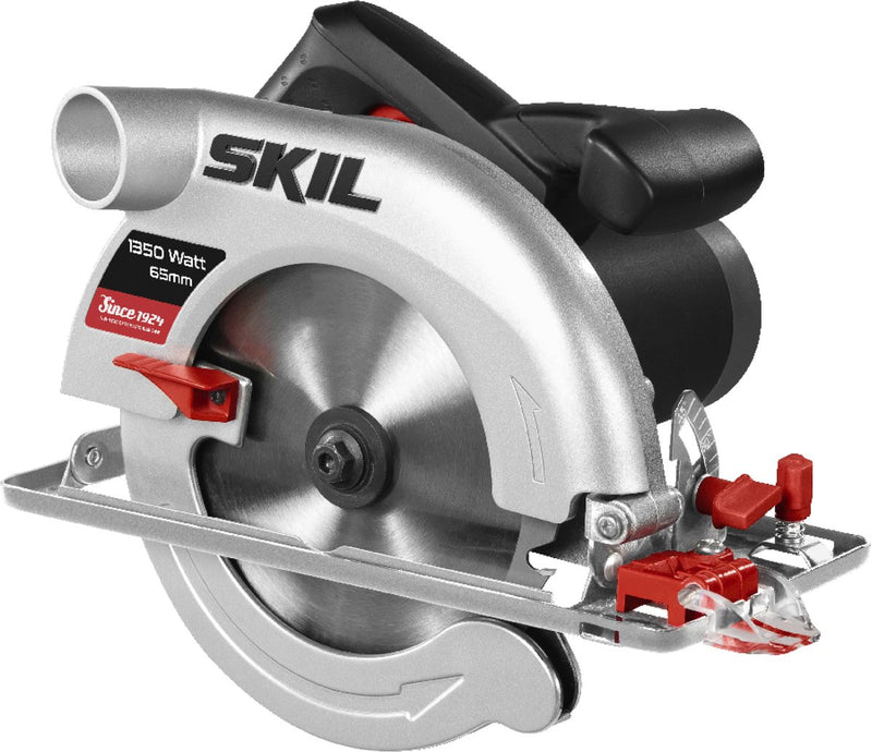 Sierra circular skil 1350w - capacidad de corte 65mm - hoja de sierra de acero - máquina de sierra circular - guía de ancho - con visor de línea de corte - hoja de sierra circular de 18 dientes - 5765 AA