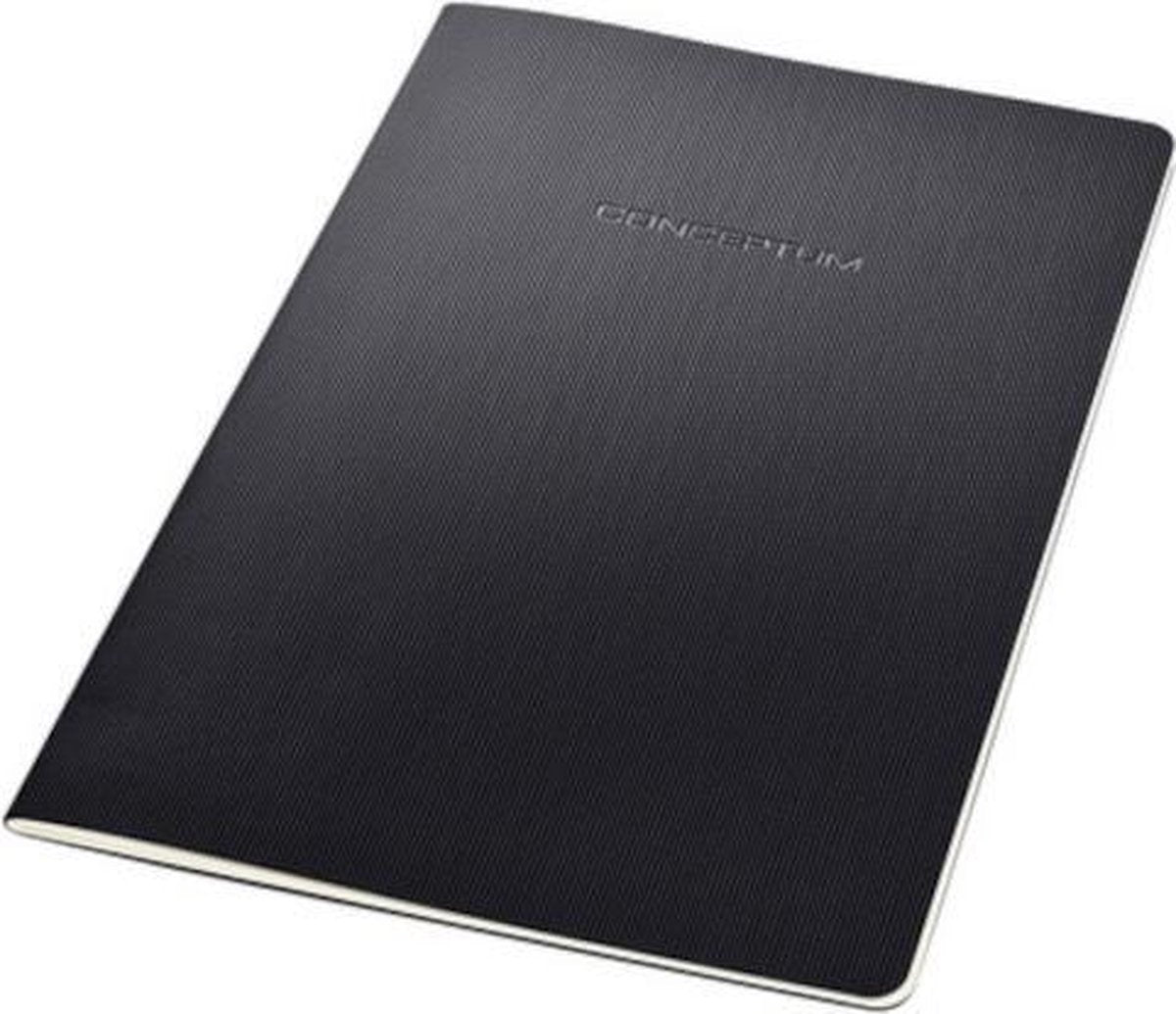 Quaderno Sigel a5 - conceptum - nero - copertina morbida - 64 pagine - 80 grammi - rombo - si-co862