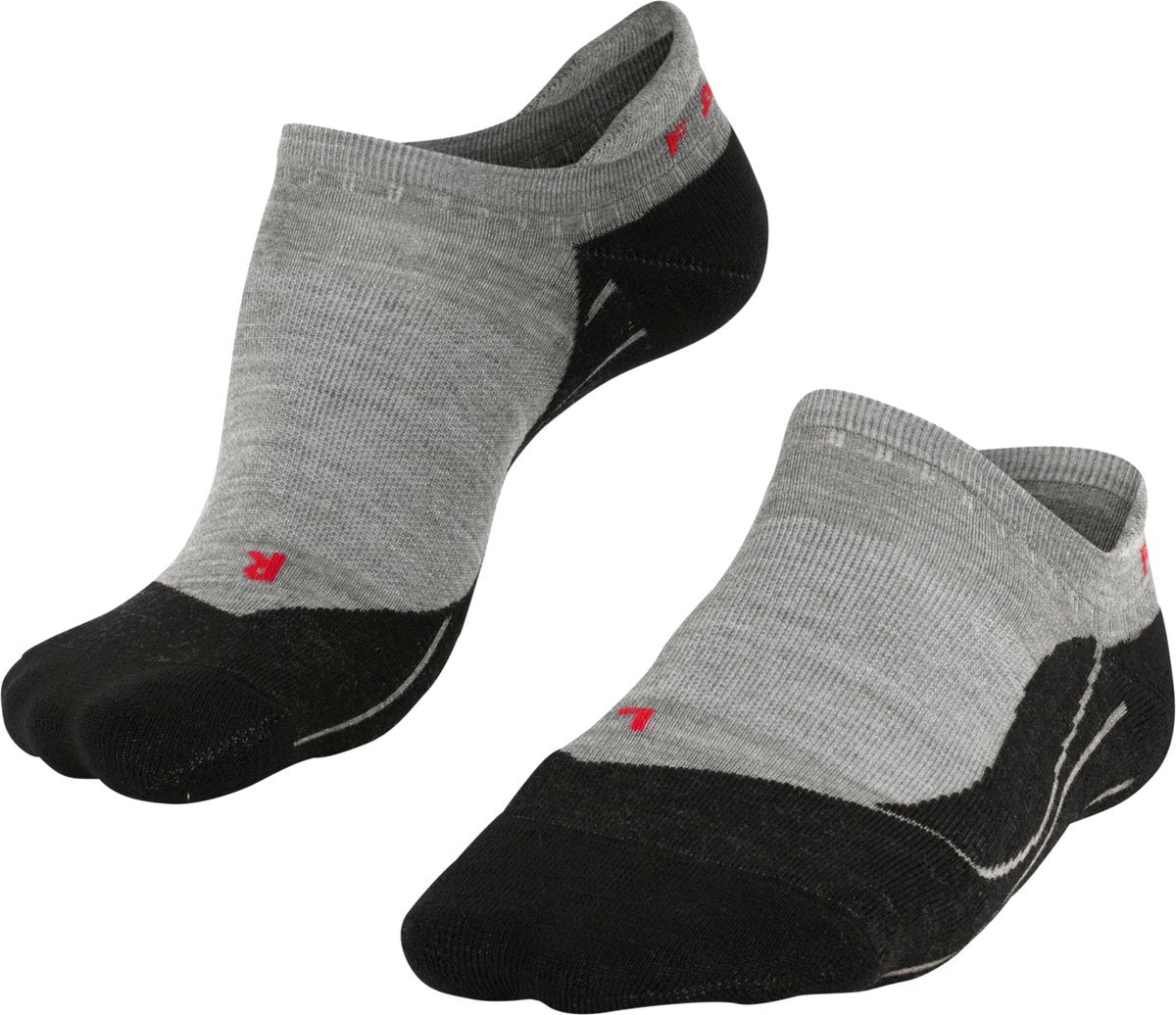 Falke tk5 invisible anti-blaar dun wol functioneel materiaal wandelsokken heren grijs - maat 46-48