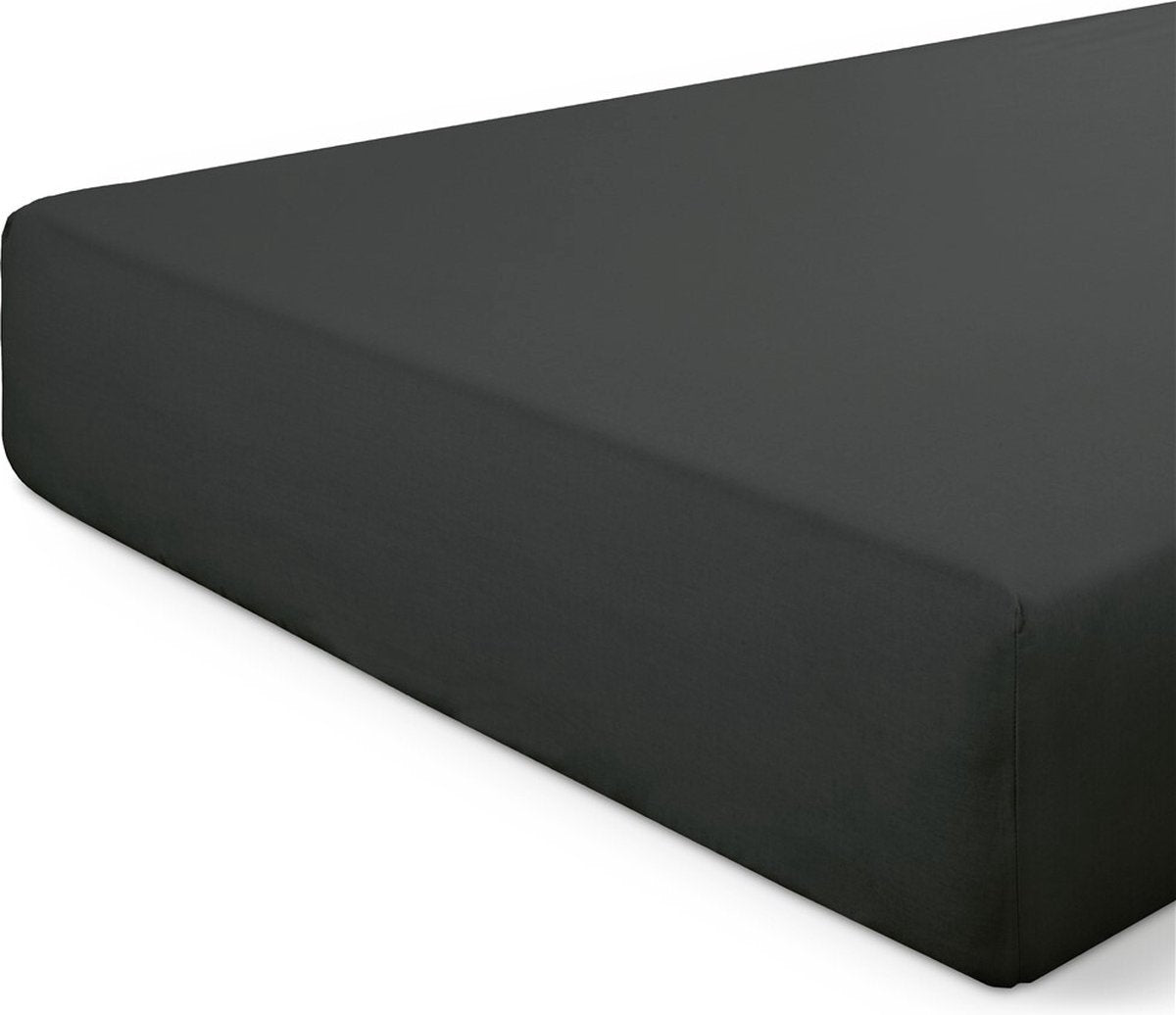 Dindi home dindi lenzuolo con angoli basic beauty - 180x200 - 100% cotone - nero