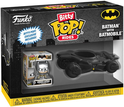 Funko batman batman with batmobile - (bitty pop! ride) vinylfiguur unisex pop! - neutraal - standard