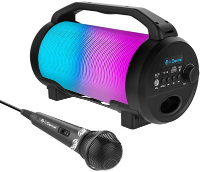 Idance cyclone400bk karaoke set - bluetooth party speaker met disco led-verlichting - inclusief microfoon