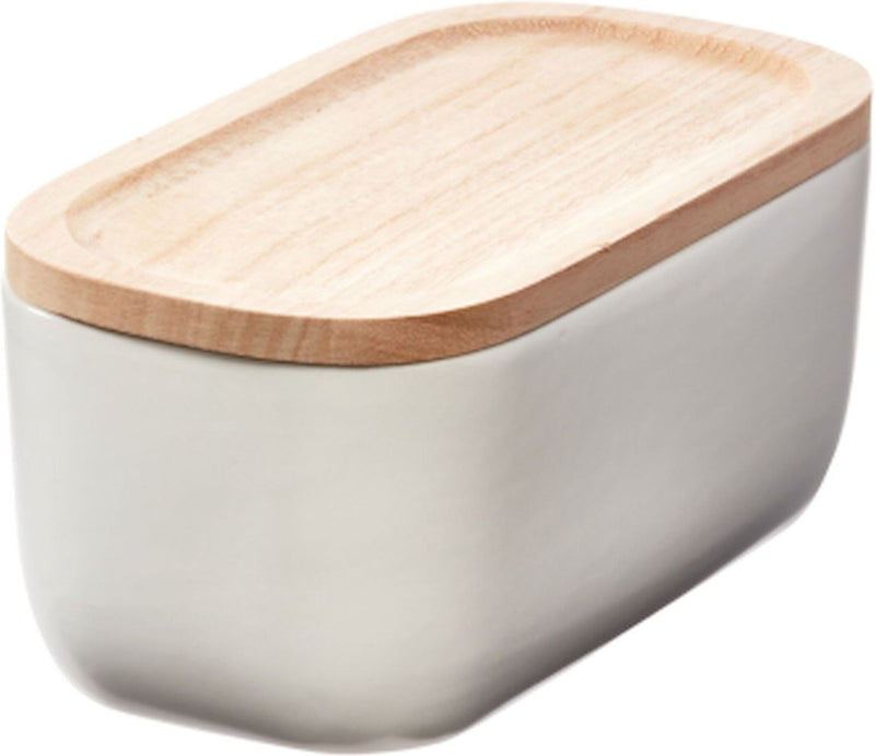 Idesign - scatola portaoggetti ecologica per ufficio con coperchio - plastica - bianca