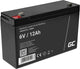 Batería vrla agm verde de 6v 12ah (4,6 mm) 12000mah