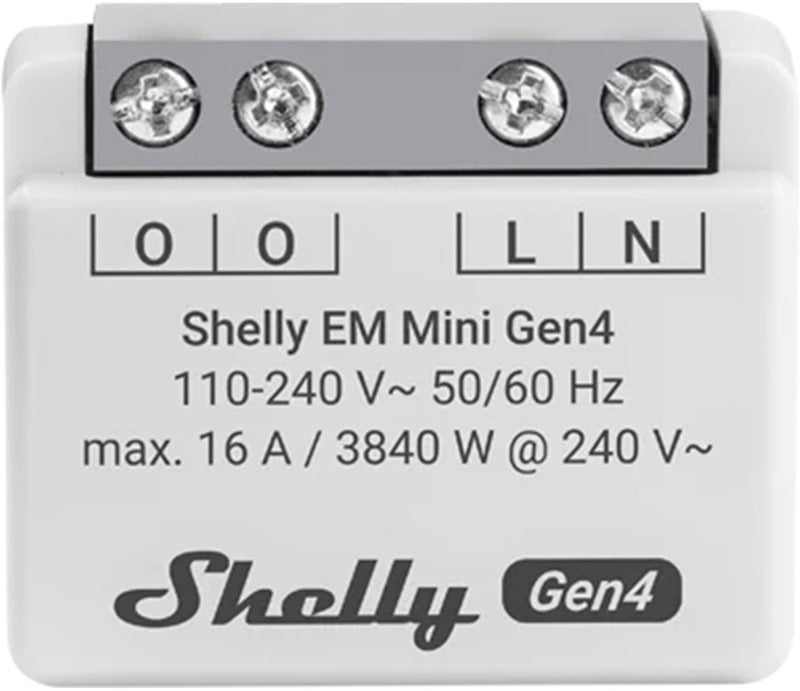 Shelly em mini gen4 - medidor de energía compacto 16a - wi-fi, bluetooth y zigbee