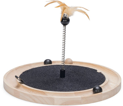 Designed by lotte scratch toys idah - cat toys - wood - black brown - 39.5x39.5x29 cm