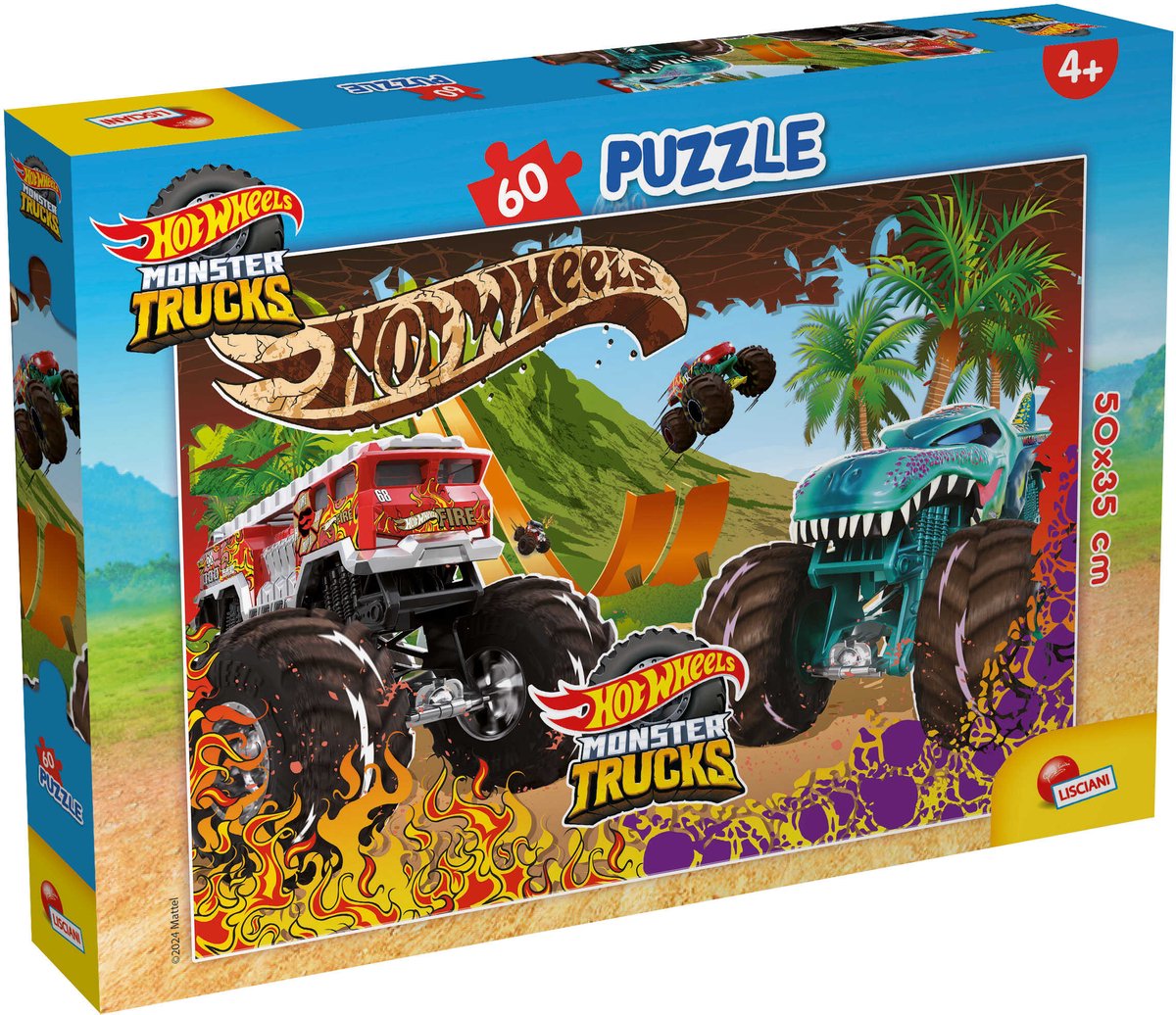 Lisciani hot wheels puzzle plus 60