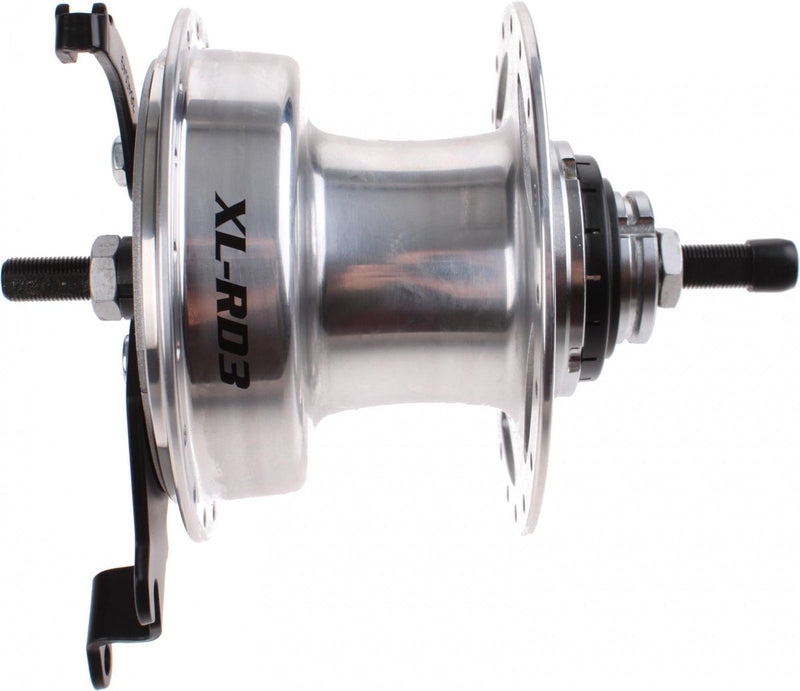 Gear Hub 3 Velocidad Sturmey Archer XL -RD3 Cuble de freno de batería de 90 mm - 36 hoyos - Plata