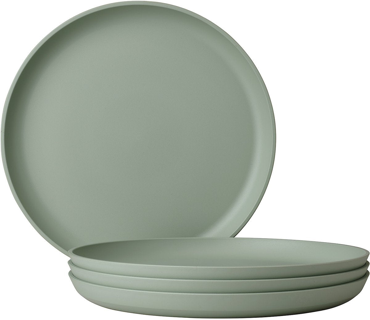 Mepal ontbijtbord silueta - 4 stuks - camping borden - nordic sage