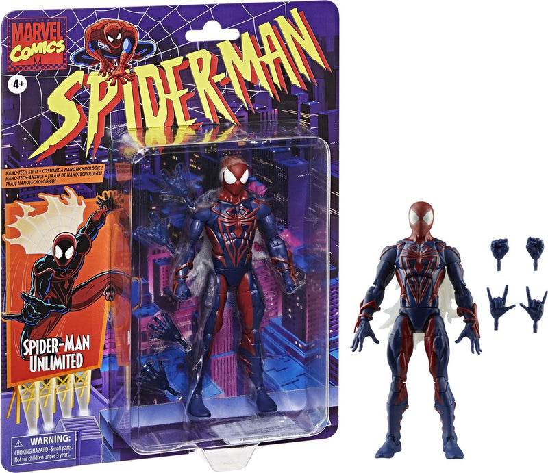 Hasbro Spider-Man Marvel Legends Action Figure retrò Spider-Man Unlimited Action Figure da 15 cm