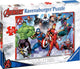 Ravensburger, puzzle gigante da pavimento in cartone resistente all'usura Marvel Avengers da 125 pezzi, multicolore