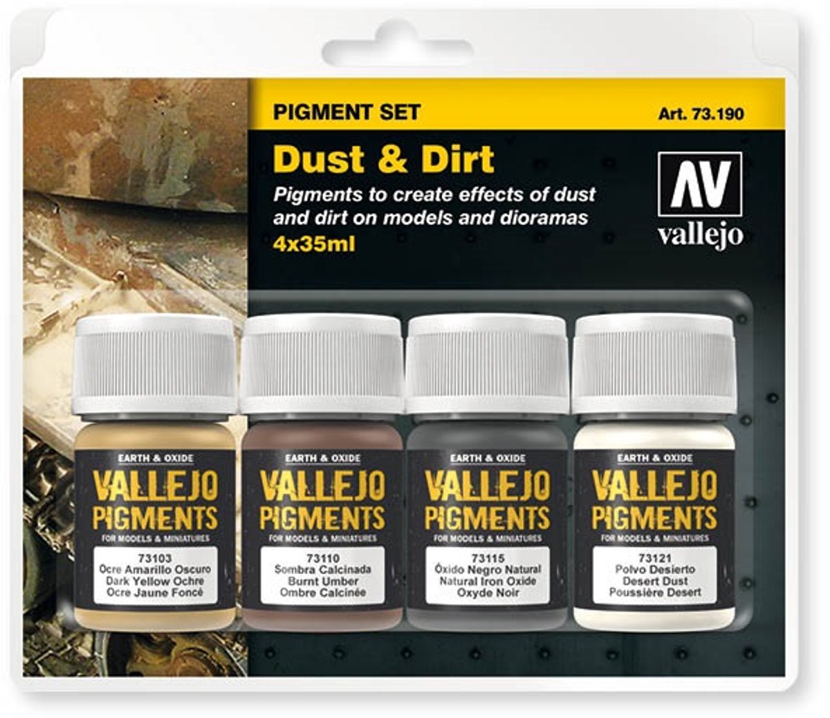 Vallejo modelbouwdecoratie - 73190 dust - dirt - pigment set effecten set
