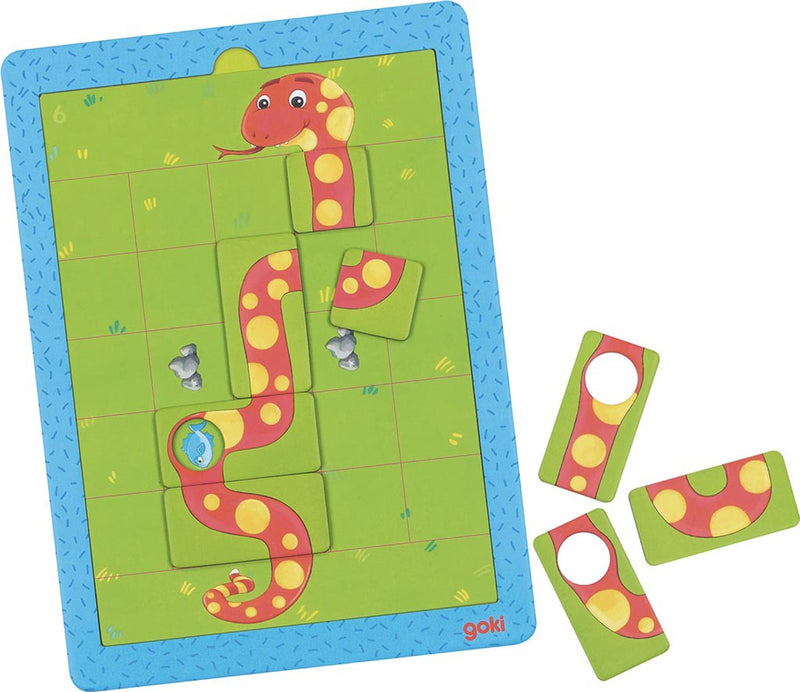 Gioco magnetico Goki - serpenti affamati - 20x27,5 cm - 31 parti - 3 anni