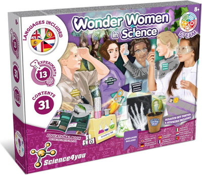 Science 4 you science4you Wonder Women in Science - Juego de experimentos para niñas de 8 a 12 años en adelante - Juego de juguetes con juego de manualidades - Juguete con tallo y kit de ciencia