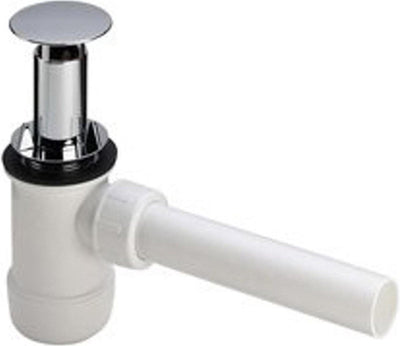 Sifone estraibile Viega in plastica con tubo a muro 5 4 con rosone