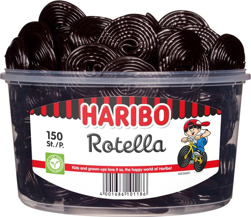 Yo-yos de rotella de regaliz Haribo (150 piezas)