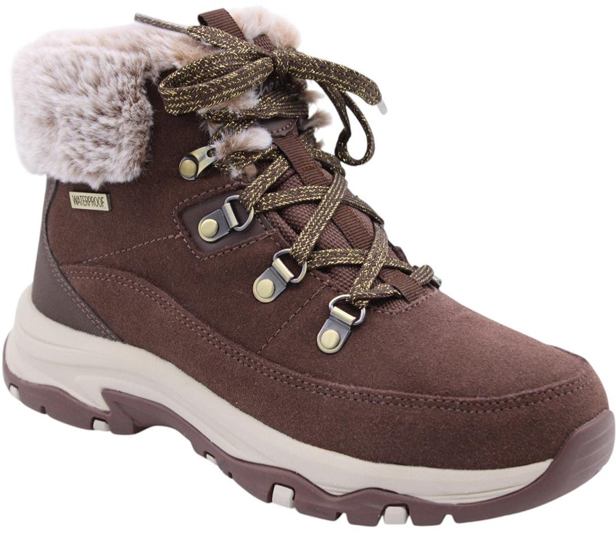 Botas impermeables Skechers Trego Snow Preocupaciones 167882 Choc para mujer
