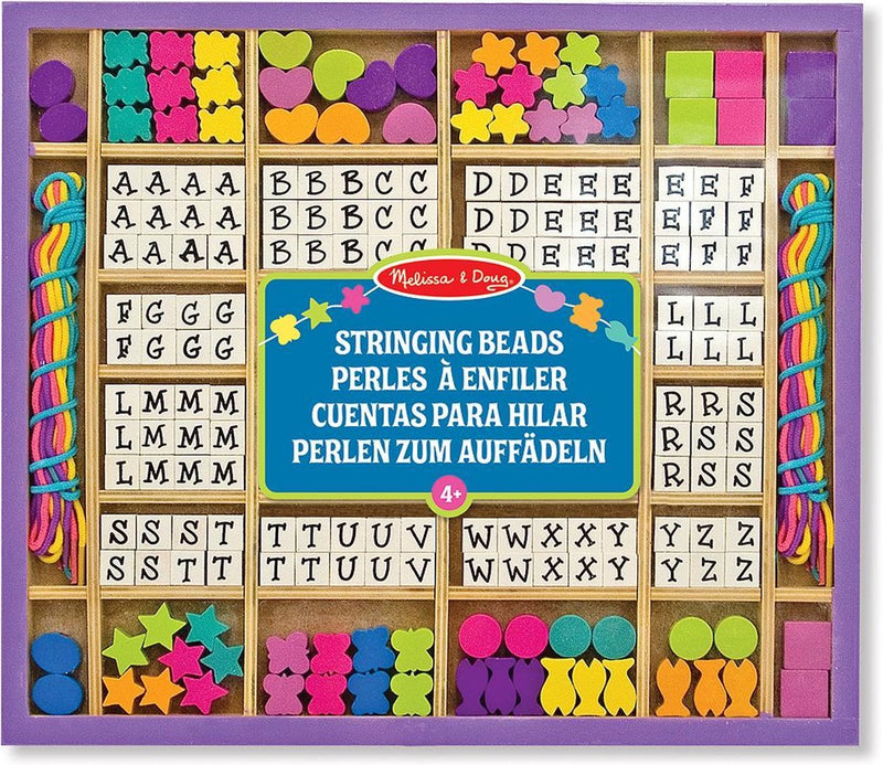 Set artigianale con perline in legno Melissa Doug - 200 perline
