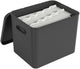 Rotho my paper archive box a4, organizer per documenti con grucce, 40x29,2x29,8 cm, nero