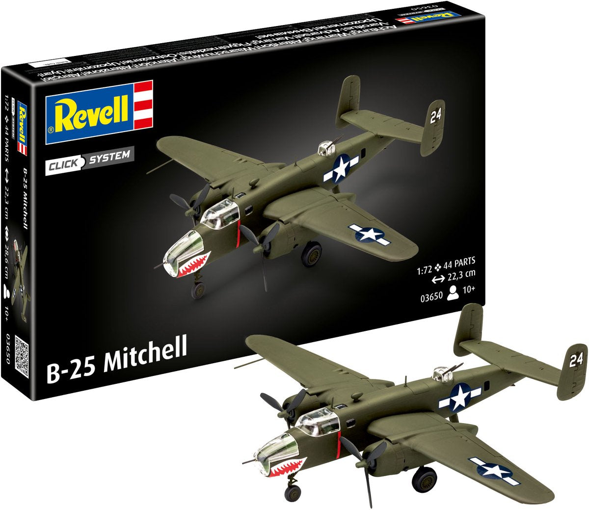 Kit modello Revell - b-25 mitchell - 44 pz.