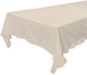 Precioso mantel Walra de lino con volantes - 140x320 - 50% algodón (bci) 50% lino - natural