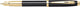 Penna stilografica Sheaffer 100 - e9322 - f - tono oro nero lucido - sf-e0932243