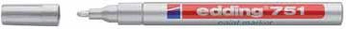 Pennarello a vernice 751 edding 4-751054 Punta tonda argento da 1-2 mm