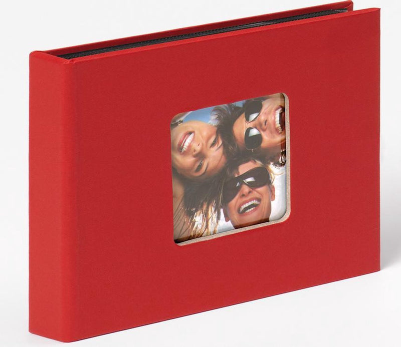Walther fun - inserto para álbum de fotos - 36 fotos 10x15 cm - rojo - estructura de lino