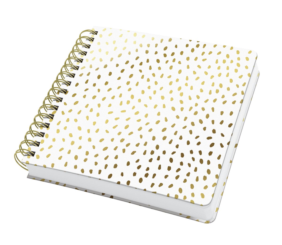 Cuaderno sigel jolie - a5 cuadrado - con espiral - lluvia dorada - páginas en blanco - si-jq100