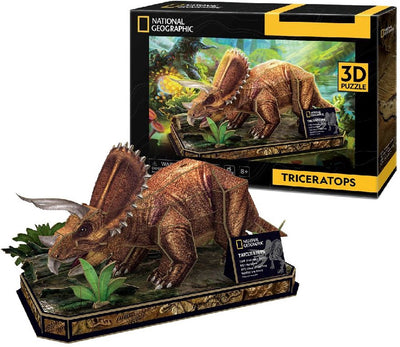 Diversión cúbica 3D Puzzle National Geographic Triceratops