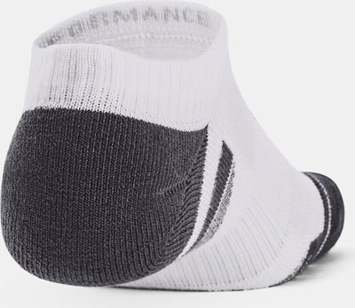 Under armour ua performance tech 3pk ns-wht calcetines deportivos unisex - blanco - gris azabache