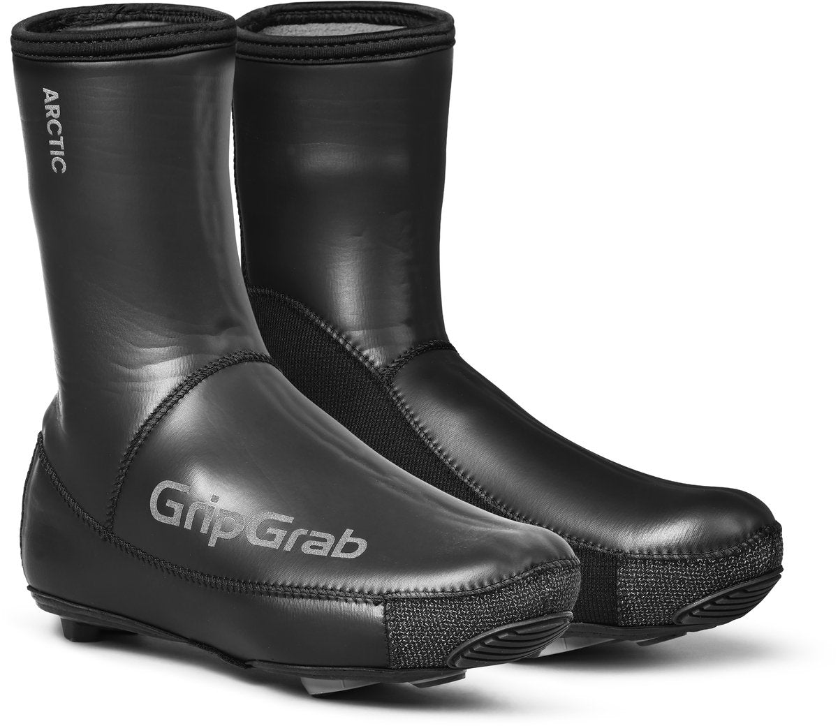 Gripgrab - arctic 2 waterproof severe winter neoprene cycling overshoes waterproof with fleece lining - black - unisex - size xxl (46 47)