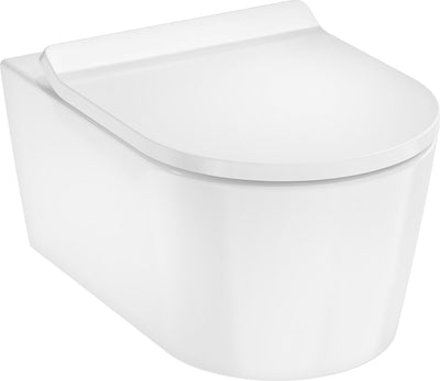 Hansgrohe elupura s - WC sospeso con sedile ammortizzato, senza brida, scarico aquahelix, ecosmart, bianco 60344450