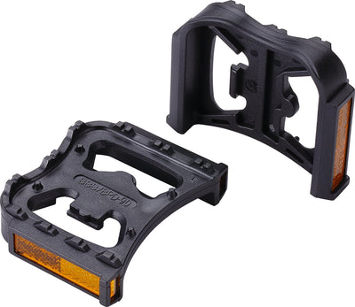 Bbb cycling spd adapter - feetrest - accessories click pedals - with reflectors - easy installation - multifunctional bicycle pedals spd platform pedals - black - bpd-90