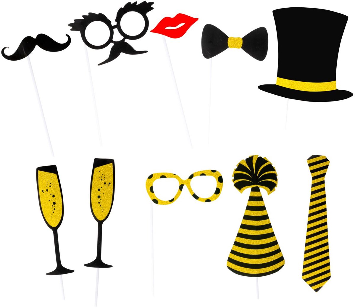 Partycasa Photo Booth oggetti di scena per feste, 10 pezzi