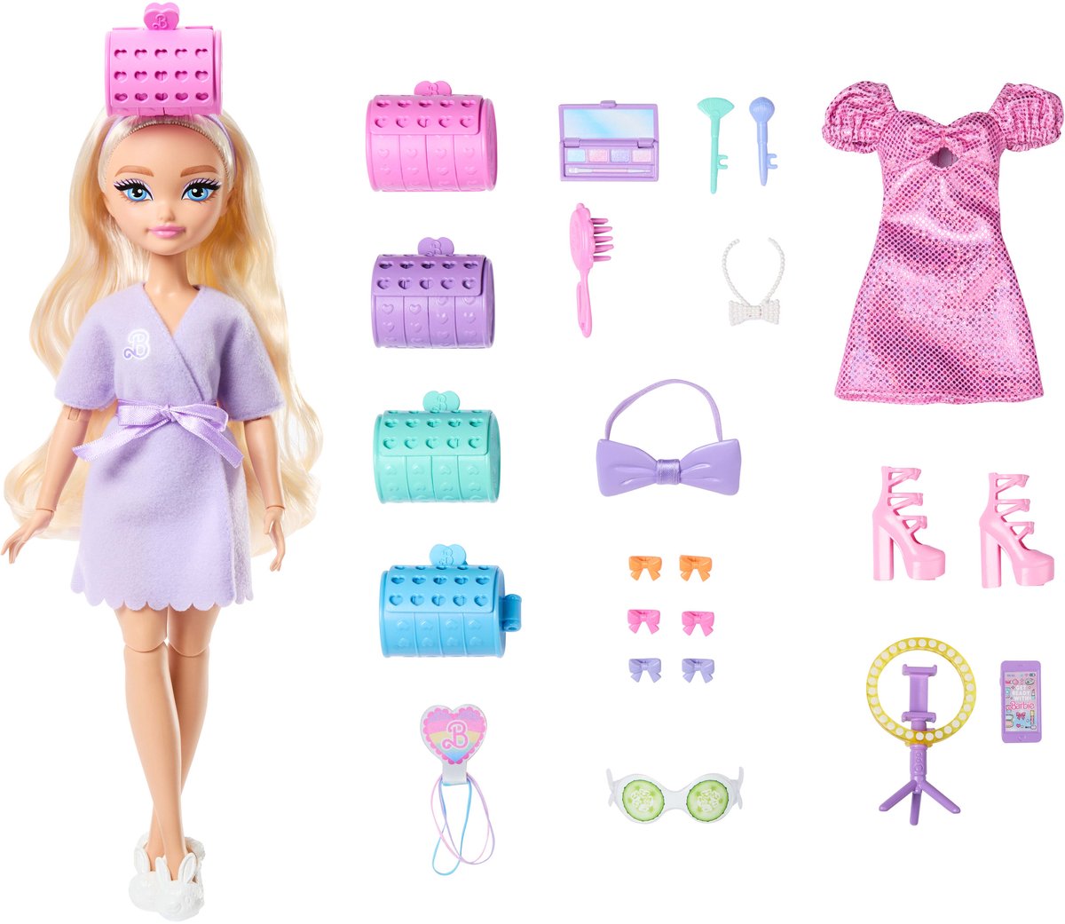 Barbie bambola Mattel Malibu amiche da sogno con accessori per acconciature.