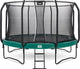 Salta prima classe - trampolino con rete di sicurezza e scala - ø 251 cm - verde