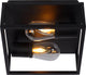 Lucide carlyn - lampada da soffitto (plafoniera) bagno - 2xe14 - ip54 - nero
