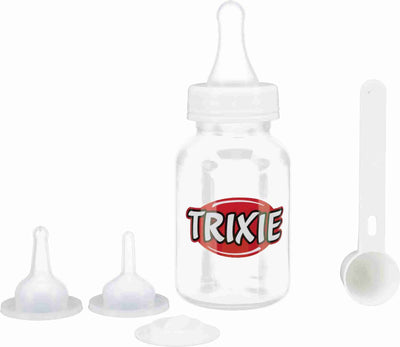 Set biberon Trixie - 120 ml - 3 tettarelle in silicone - allattare manualmente cuccioli e gattini
